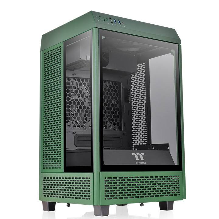Gabinete Thermaltake The Tower 100 Racing Green (CA-1R3-00SCWN-00), Color Verde, Mini Torre
