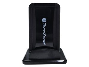 Hub TechZone, 7 puertos USB 2.0, color negro con fuente de poder para el incremento de tasa de transferencia, 1 año de garantía.