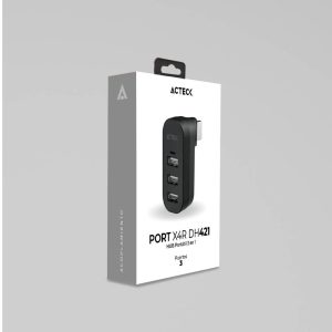 Hub USB 2.0 PORT X4R DH421 Acteck Advanced Series HUB Portatil 3 en 1