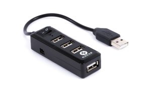 Hub USB Naceb Technology, USB, USB A, Negro