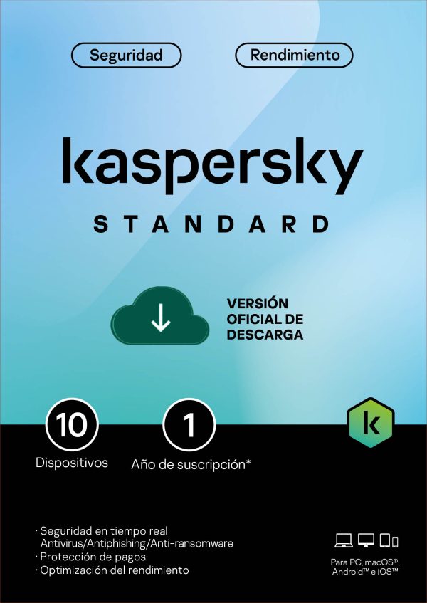 Kaspersky Standard 10 Dispositivos 1 Año (Anti-virus)