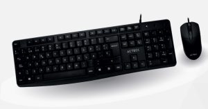 Kit Teclado Estándar y Mouse ACTECK AC-928984 , Estándar, 105 teclas, Negro