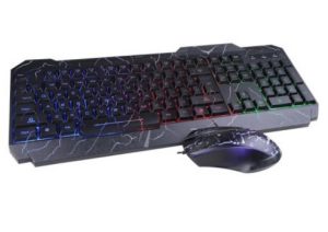 Kit de Teclado y Mouse Naceb Technology Raptor, Estándar, Negro