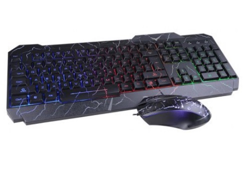 Kit de Teclado y Mouse Naceb Technology Raptor, Estándar, Negro