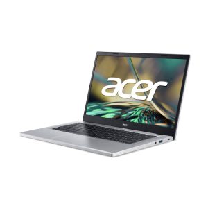 LAPTOP ACER ASPIRE 3 RYZEN 5 7520U; PANTALLA 14 FHD; 8 GB RAM; 256 GB PCIe NVMe SSD; WINDOWS 11 HOME; 1 año de garantía + 1 año contra Robo; PLATA