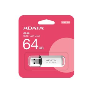 Memoria USB 2.0 de 64GB C906, diseño clásico y compacta. NP. AC906-64G-RWH Color BLANCO