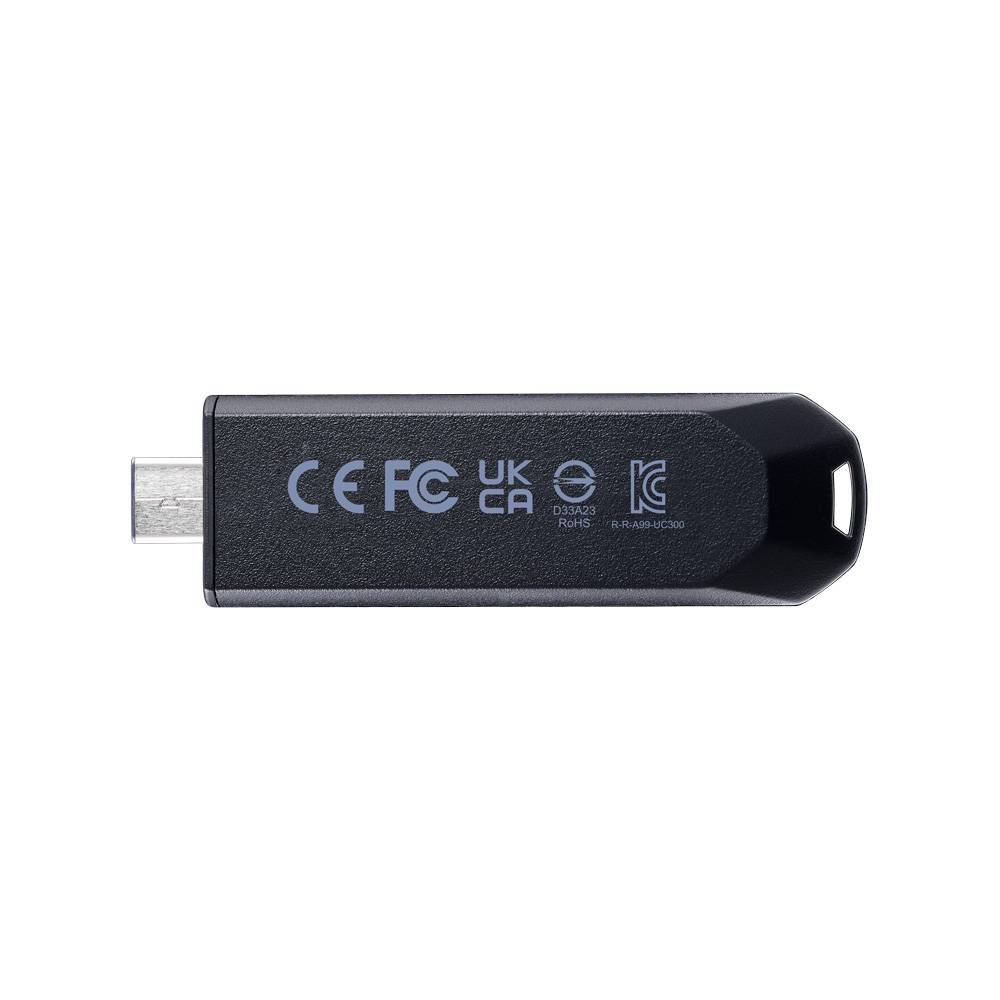 Memoria USB 3.2 Gen 1 Tipo C 32GB UC300, Conector deslizable sin tapa. Plastico, color NEGRO-VERDE ACHO-UC300-32G-RBK/GN