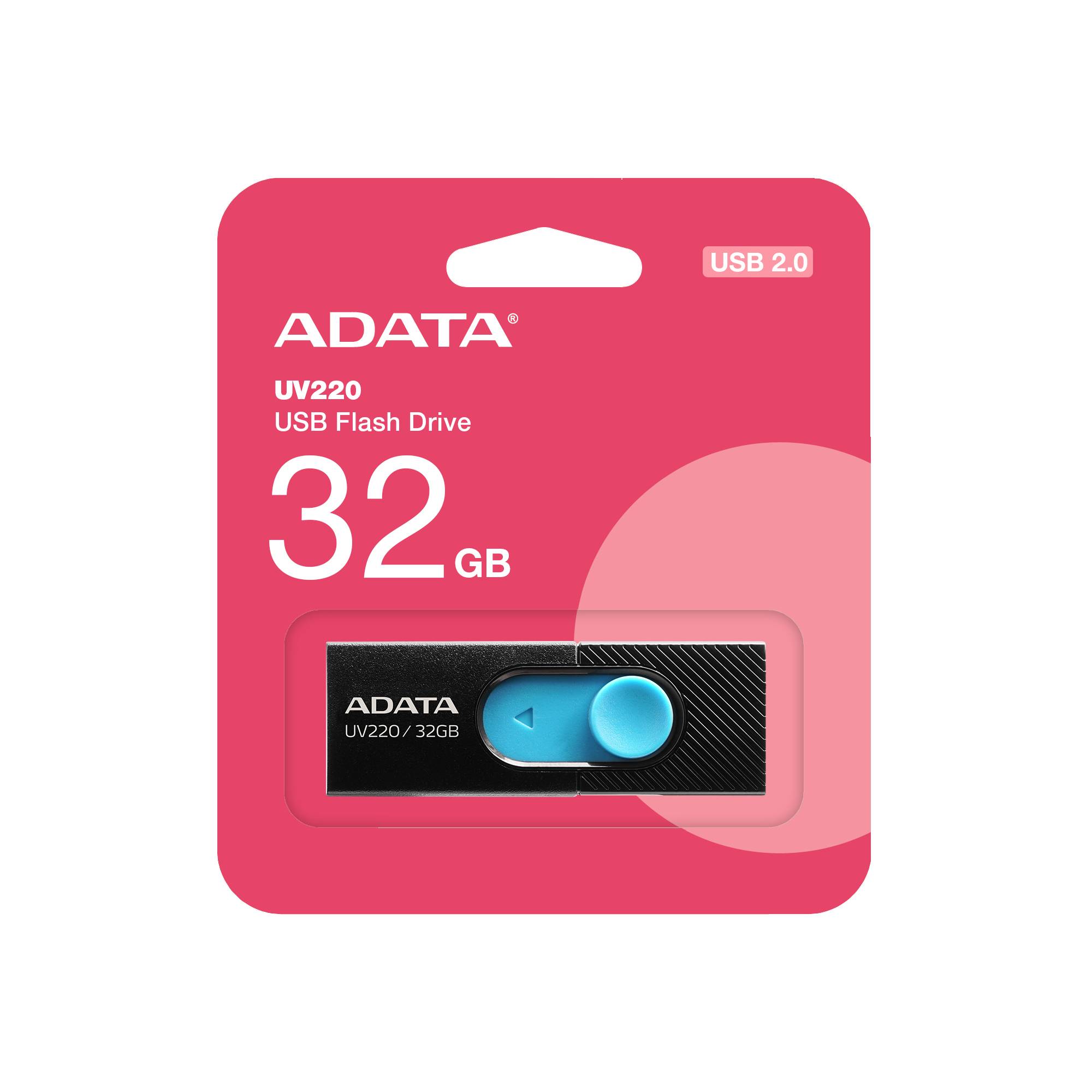 Memorias USB ADATA UV220, Negro, 32 GB