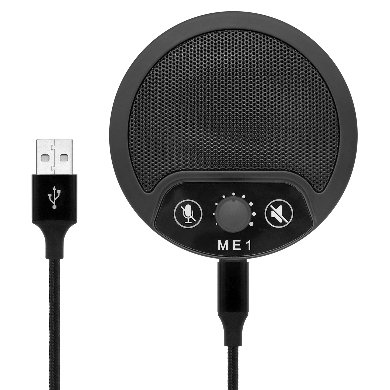 Micrófono Omnidireccional para PC, USB BROBOTIX 6000359, 20 - 20000 Hz, Alámbrico, .90 M, Negro