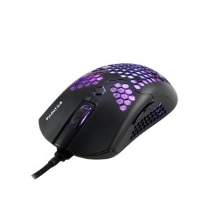 Mouse Gamer Naceb Technology Phantom, 6 Botones + Scroll, USB, 400-10000 DPI, Iluminación RGB, Sensor PAW3325, Cable Reforzado 1.8mts