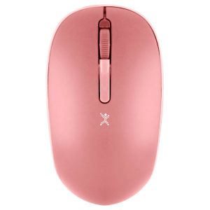 Mouse Inalámbrico rosa silencioso con receptor doble USB C+USB A PC-045182
