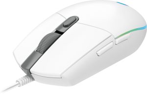Mouse LOGITECH G203, USB, Juego, 200-8.000 dpi, Color blanco