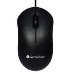 Mouse alámbrico Initially TechZone, 1000 DPIs, 3 botones, longitud de cable de 1.2 m. Conexión USB, 1 año de garantía.