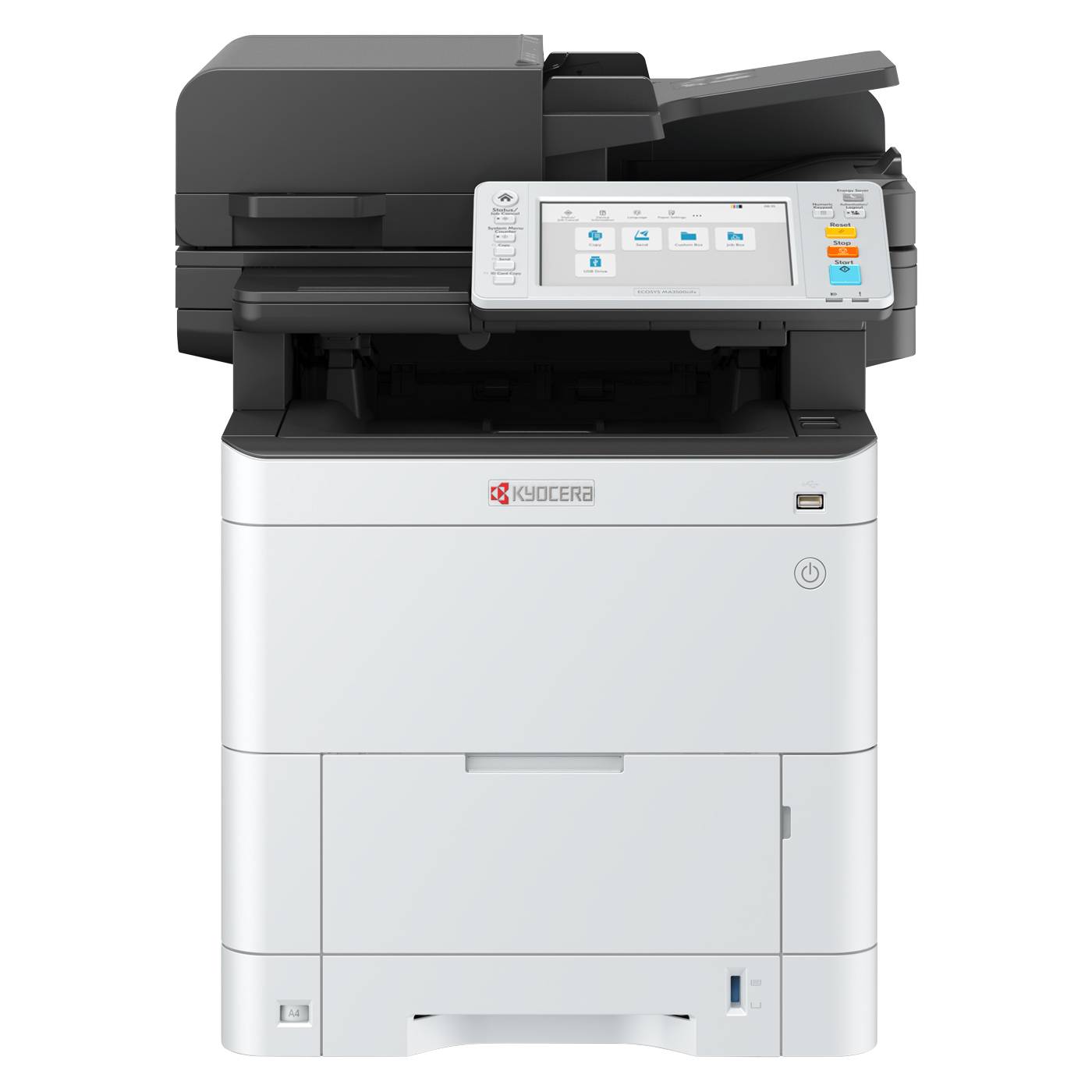 Multifuncional láser a color KYOCERA MA3500CIX 1102YK2US0 carta/oficio,37PPM,1200x1200DPI, imprime/copia/escanea cama plana tamaño oficio A4, dúplex estánd