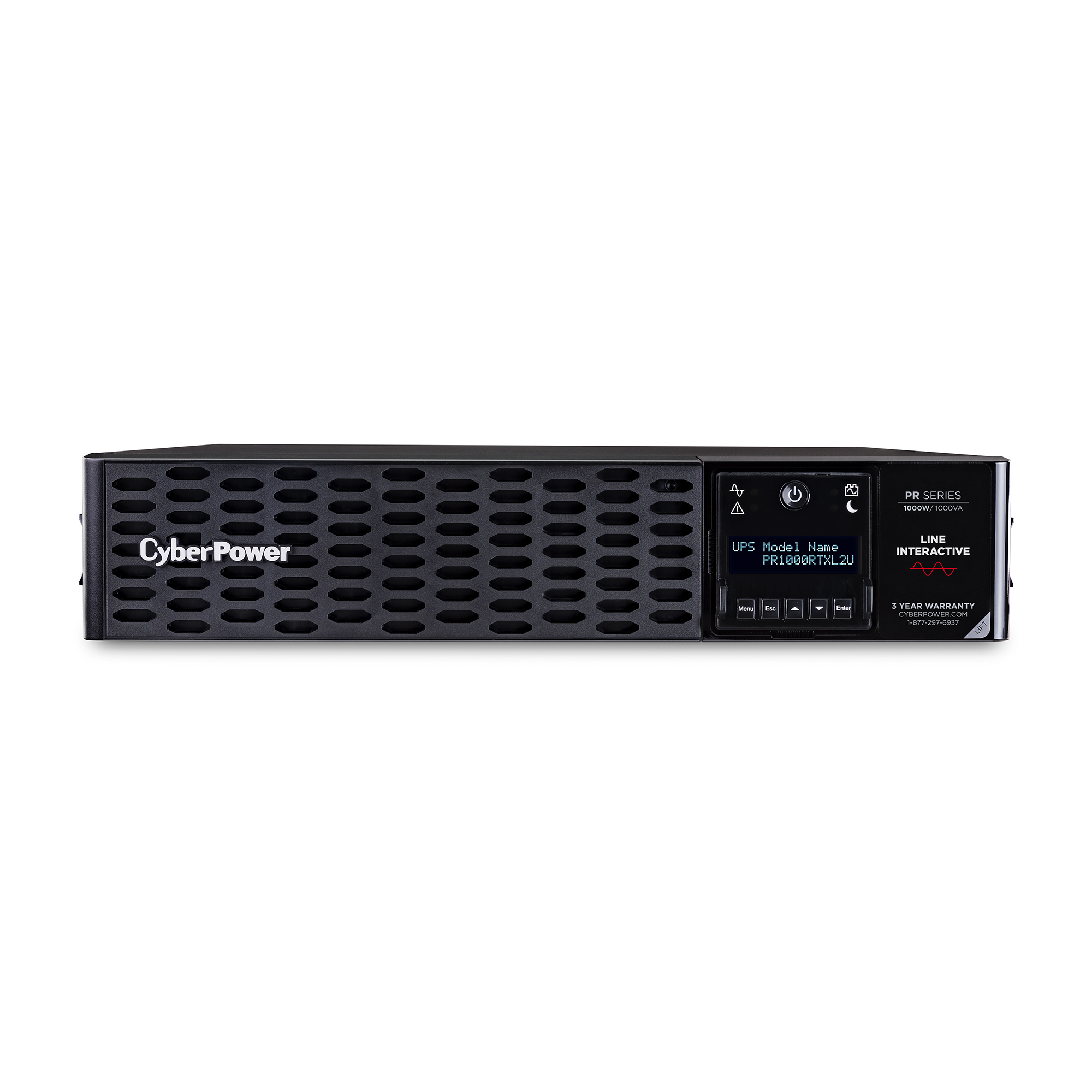 No Break Cyberpower Modelo PR1000RTXL2U 1000VA / 1000W, salida de onda senoidal