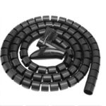Organizador de Cables, en Tubo BROBOTIX 263533, Organizador, Plástico, Negro, 150 cm