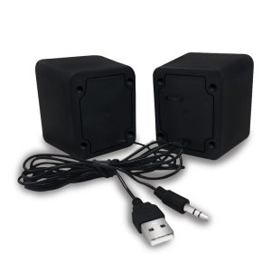 Sistema de bocinas TechZone 2.0 con conexión 3.5mm, ideal para laptop o pc.1 año de garantía.