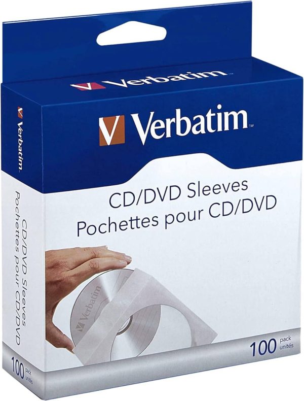 Sobre de papel para CD/DVD con ventana transparente VERBATIM 49976 paquete con 100 piezas
