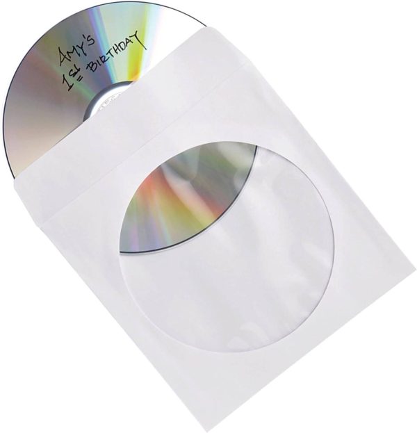 Sobre de papel para CD/DVD con ventana transparente VERBATIM 49976 paquete con 100 piezas