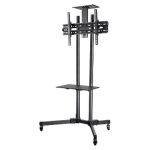 Soporte de Piso, Móvil, para Pantalla BROBOTIX 963050, 50 kg, Acero laminado en frío, 32 pulgadas, 70 pulgadas, Pantallas