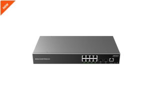 Switch Administrable Grandstream (GWN7801) 8 puertos Gigabit + 2 SFP. Capa 2 +, FAN-LESS, QoS para Audio y Video