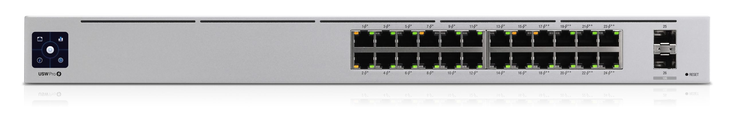 Switch UBIQUITI USW-PRO-24-POE, Plata, 400 W, 24 + 2 SFP