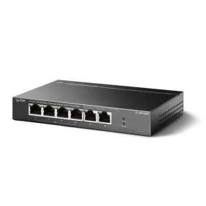 Switch de escritorio de 6 puertos a 10/100 Mbps con 4 puertos PoE+