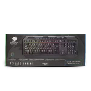 TECLADO GAMER NGK-HYDRA 114 TECLAS RETROILUMINADO LED MULTICOLOR DISENO ERGONOMICO 6 BOTONES MULTIMEDIA NEGRO