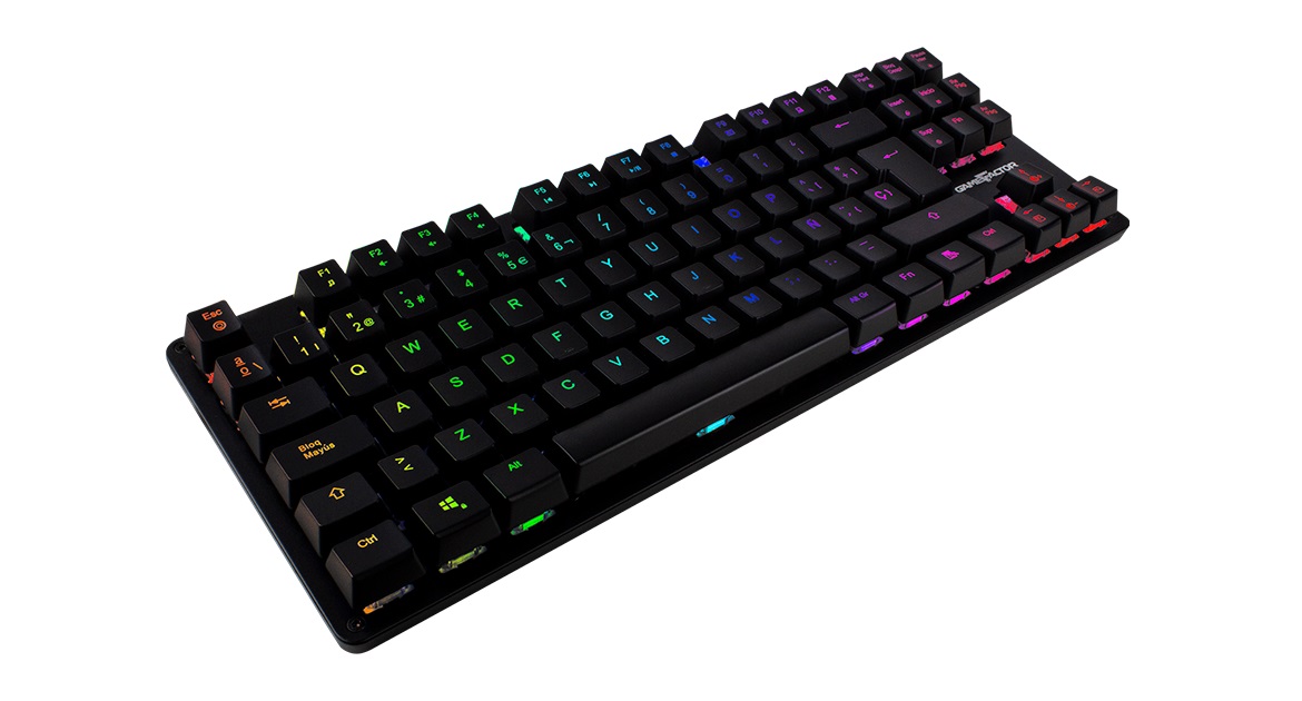 Teclado Mecánico VORAGO KBG500-BL, Alámbrico, Español, Negro, RGB