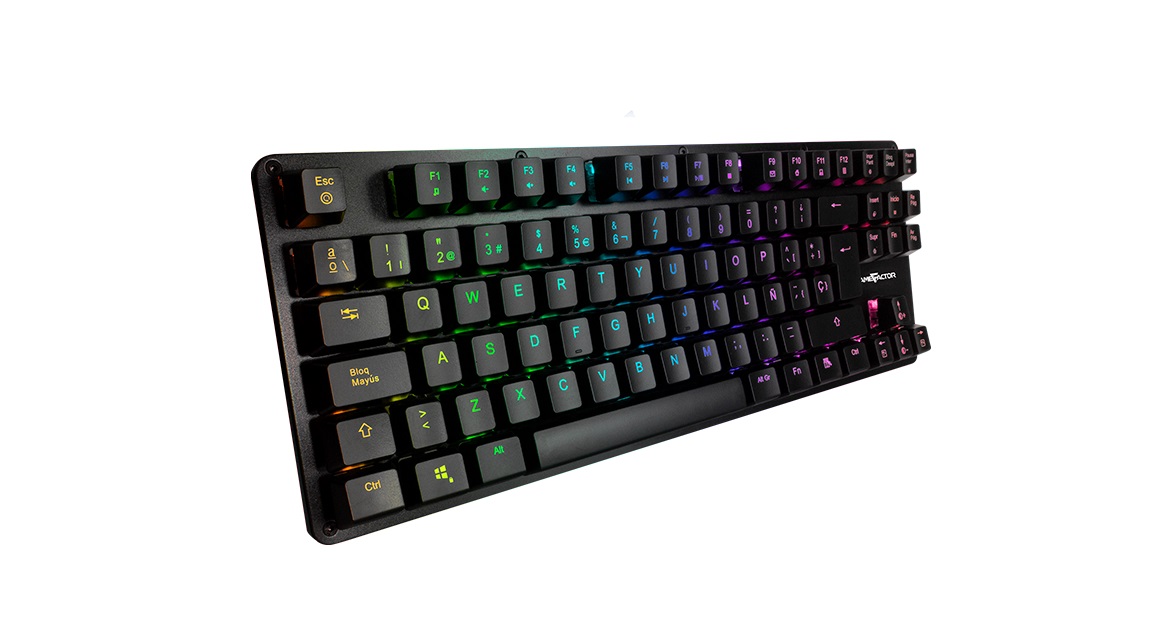 Teclado Mecánico VORAGO KBG500-BL, Alámbrico, Español, Negro, RGB