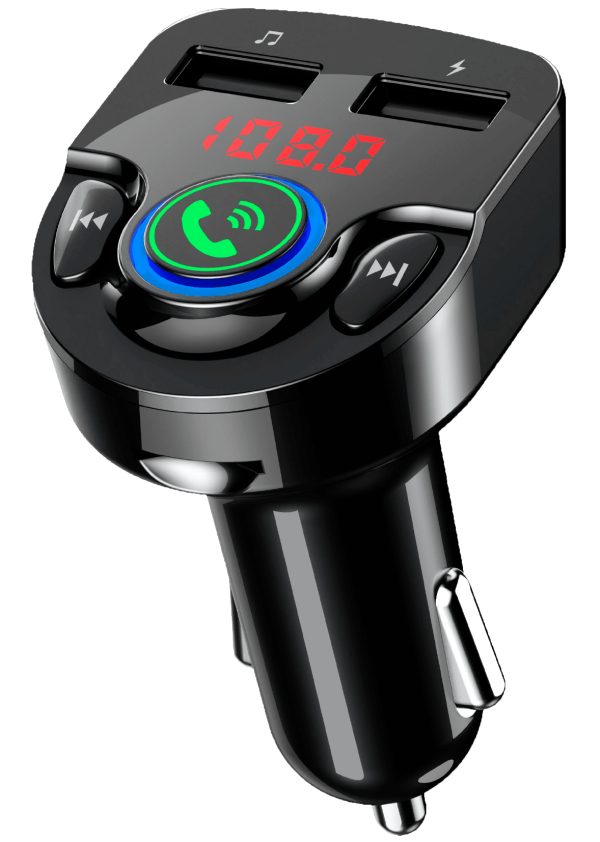 Transmisor BT Doble puerto USB PERFECT CHOICE PC-331148, Negro, 87,5 - 108 MHz