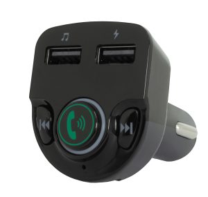 Transmisor BT Doble puerto USB PERFECT CHOICE PC-331148, Negro, 87,5 - 108 MHz