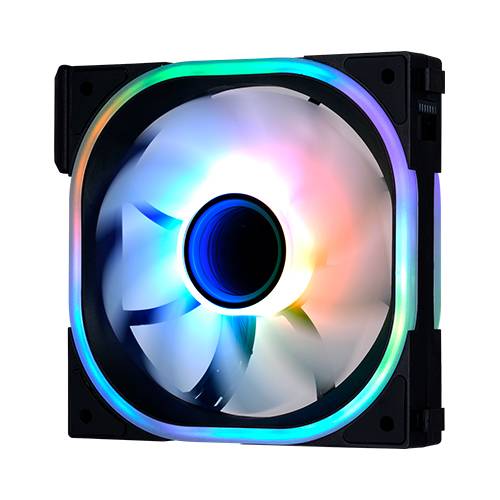 VENTILADOR MODULAR GAME FACTOR FG500, 120MM, 58 CFM, 1900 RPM, RGB, COMPATIBLE CON FKG500 BLANCO