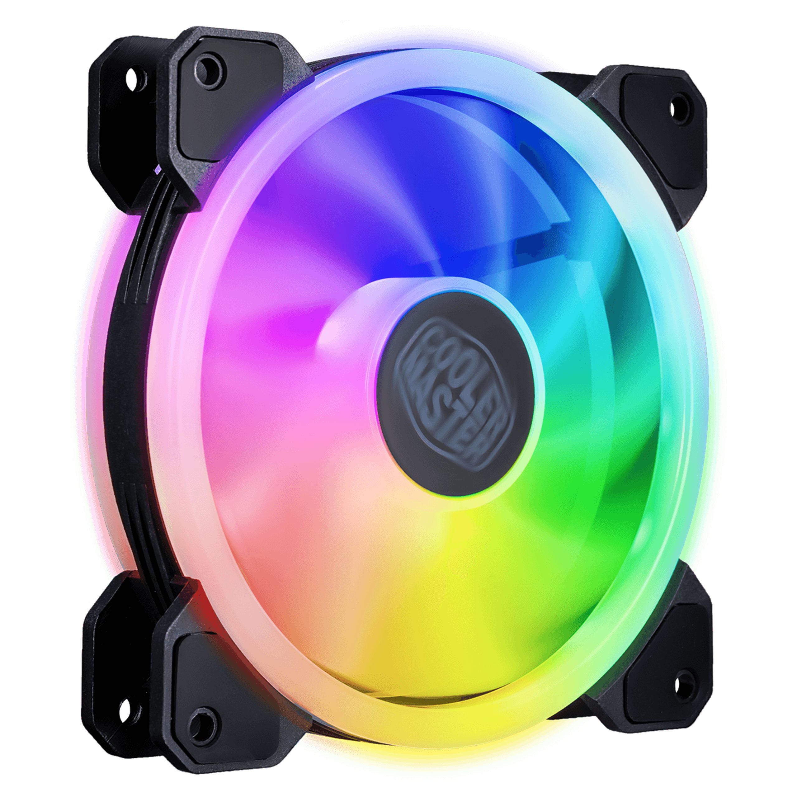 Ventilador P/ GABINETE MFW-B2DN-18NPA-S3, iluminación ARGB de triple bucle 1800 RPM, almohadillas antivibración, negro