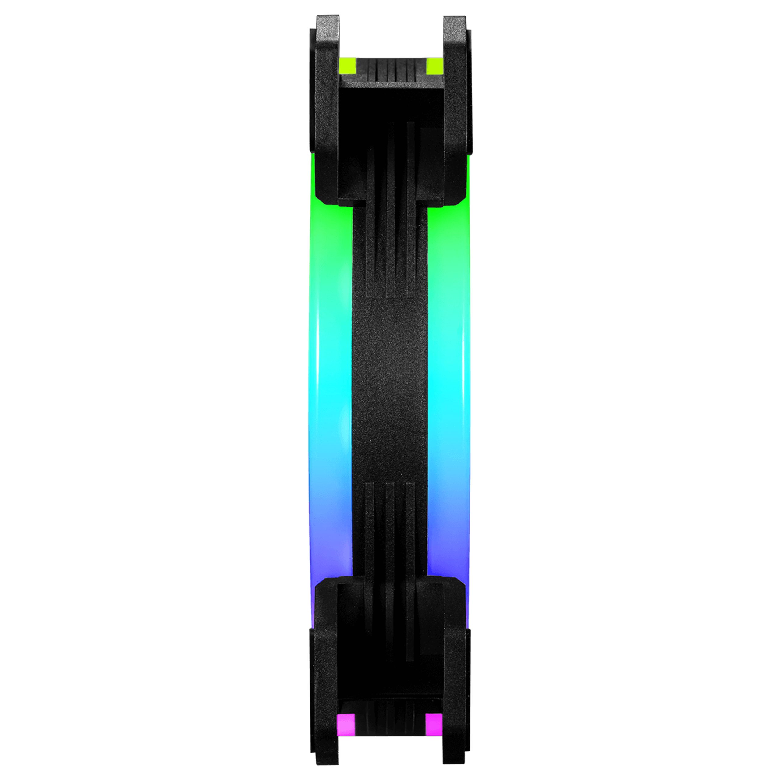 Ventilador P/ GABINETE MFW-B2DN-18NPA-S3, iluminación ARGB de triple bucle 1800 RPM, almohadillas antivibración, negro