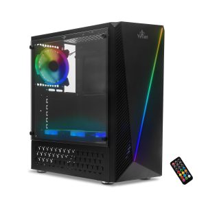 YCH-LAR7-01BK GABINETE GAMER CRESCENT MASTER YCH-LAR7-01BK MICROATX/ATX MEDIA TORRE/CRISTAL TEMPLADO/ 3 VENT ARGB
