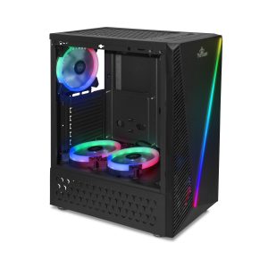 YCH-LAR7-01BK GABINETE GAMER CRESCENT MASTER YCH-LAR7-01BK MICROATX/ATX MEDIA TORRE/CRISTAL TEMPLADO/ 3 VENT ARGB