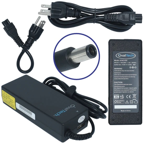 Cargador / Adaptador para Laptop OTAC-E52 OVALTECH de 90W 19.5V 4.62A (7.4*5.0)