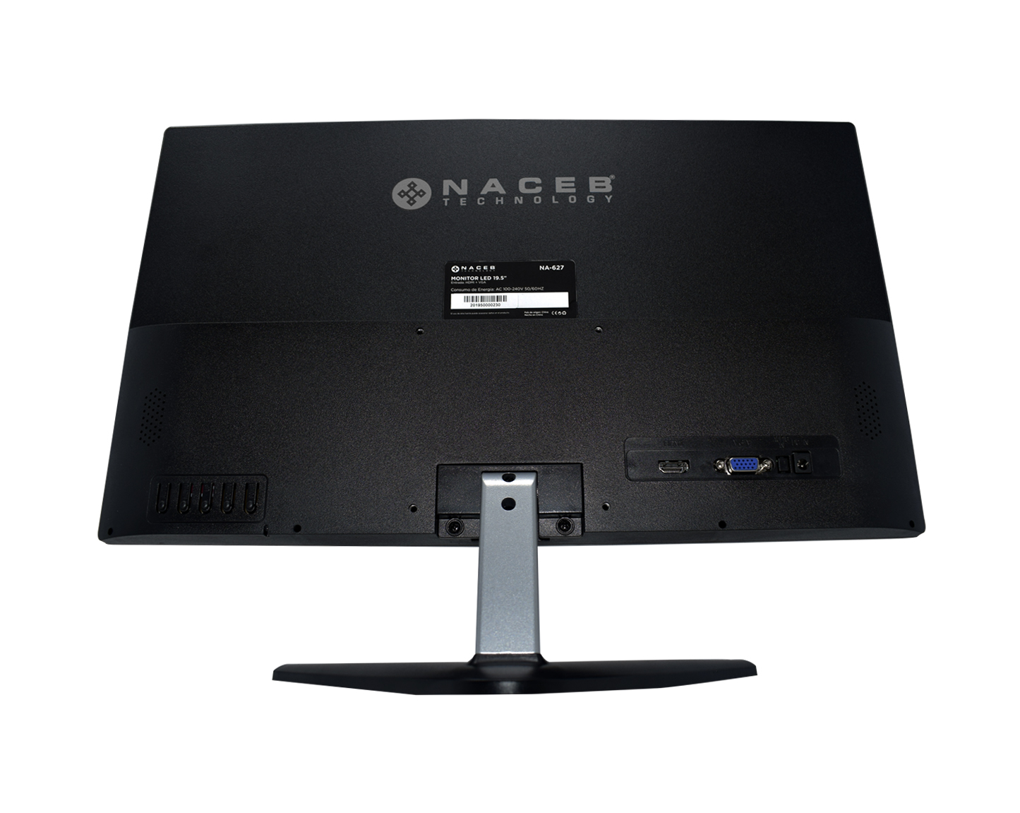 Monitor Naceb Technology NA-627, 19.5 pulgadas, 1440 x 900 Pixeles, Negro, HDMI + VGA 1 Año de Garantía con CT