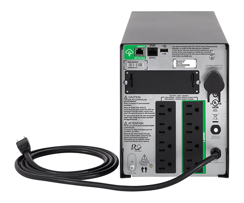 No Break Capacidad 1440 VA 1000 watts, 120V, APC SMT1500C, 1440 VA, 1000 W, 3 h, Negro, Industrial y Oficina