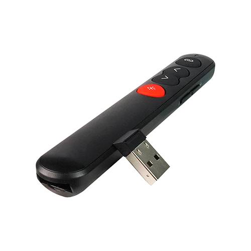 PRESENTADOR APUNTADOR LASER VORAGO LASP-305 INALAMBRICO USB SLIM NEGRO