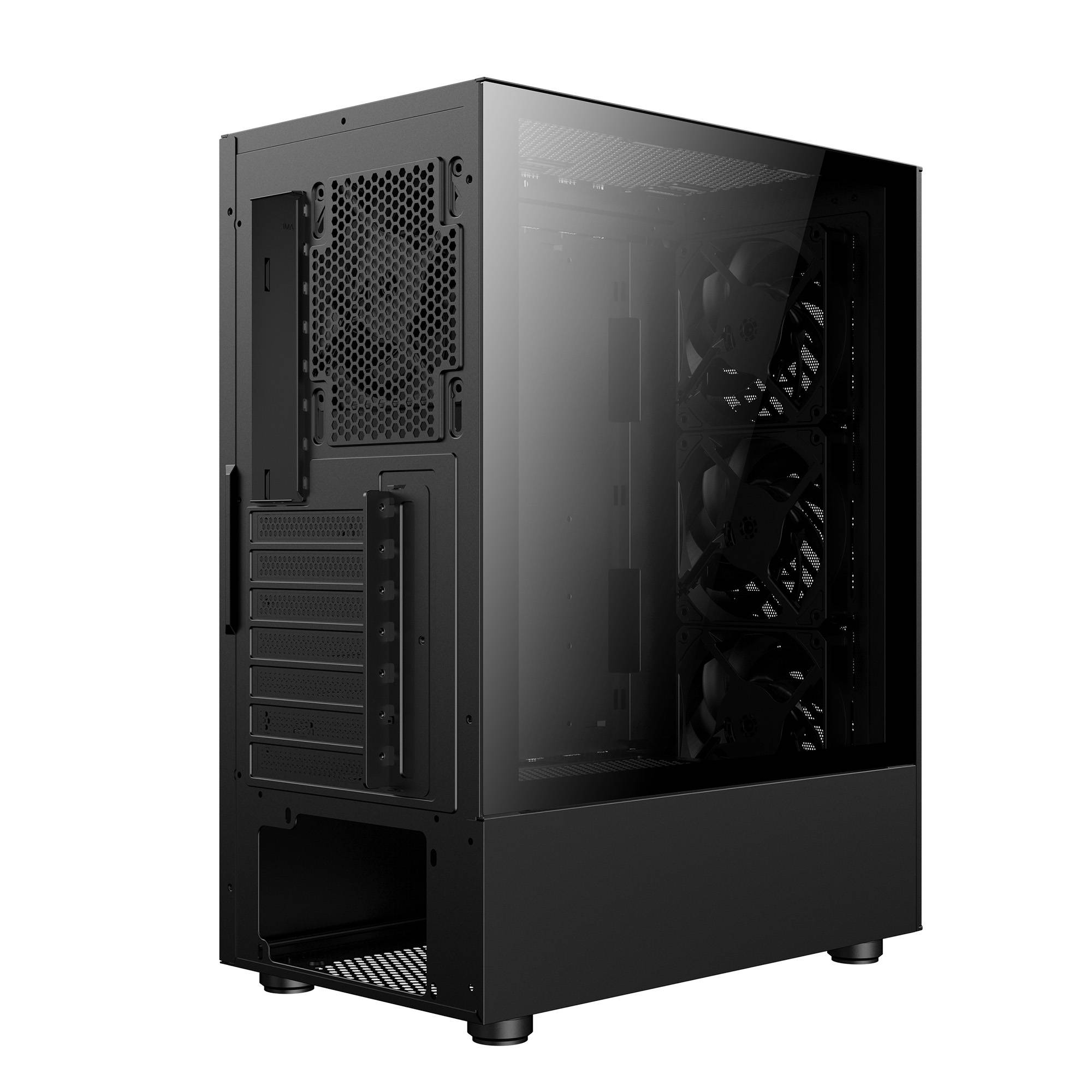 Gabinete GAMER XPG VALOR AIR. Media torre ( ATX, Micro-ATX y Mini-ITX). Panel lateral de vidrio templado. Filtro de polvo extraíble. VALORAIRMT-BKCWW