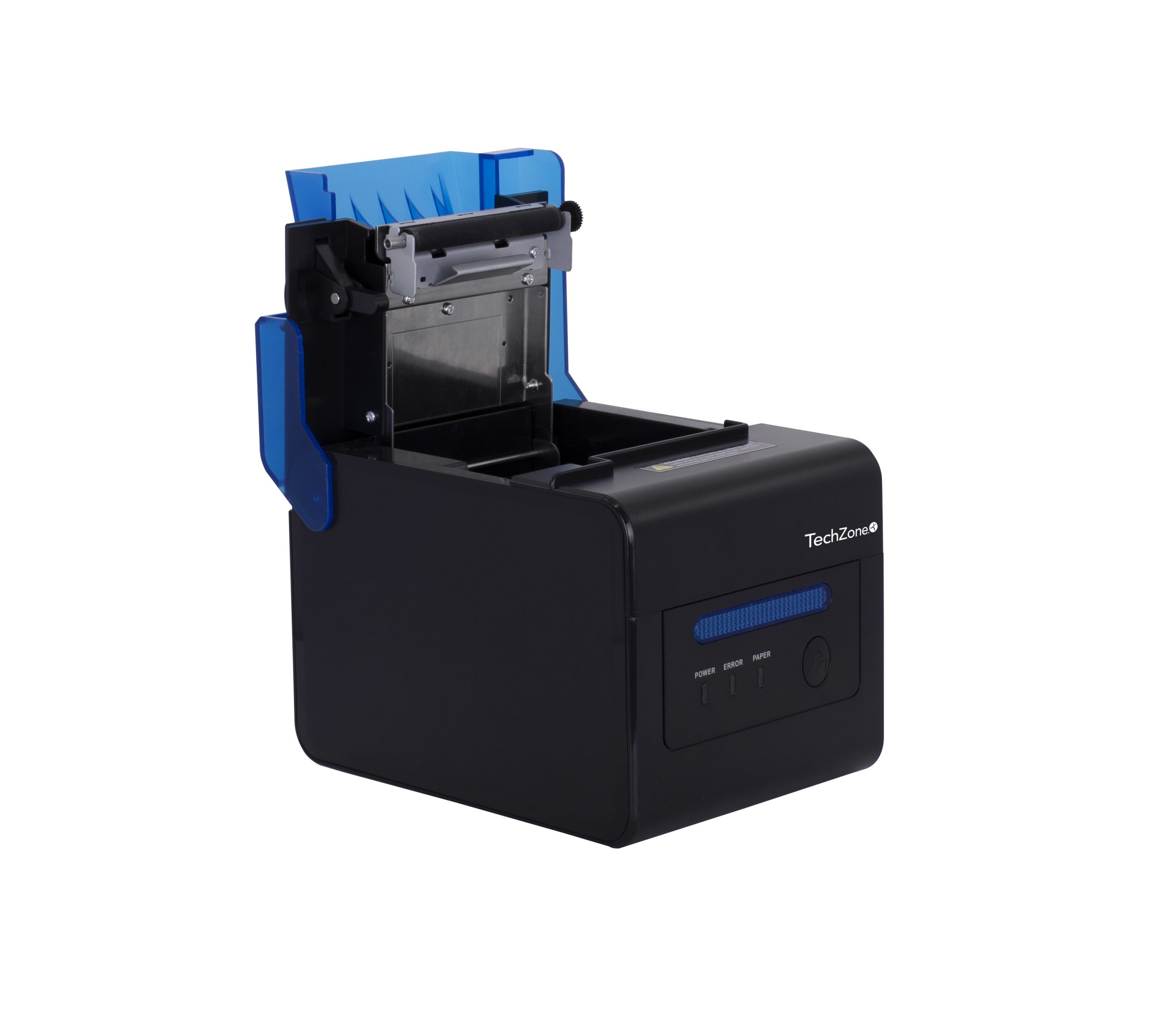 Impresora termica TechZone TZBE302E de 80mm, vel de 300mm/s, 203 DPI´s, USB-SERIAL-RJ45-RJ11, cortador automatico, 1 año de garantía