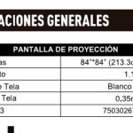 Pantalla proyección manual 120 pulgadas Qian QPG-69503, 120 pulgadas, Manual, Color blanco