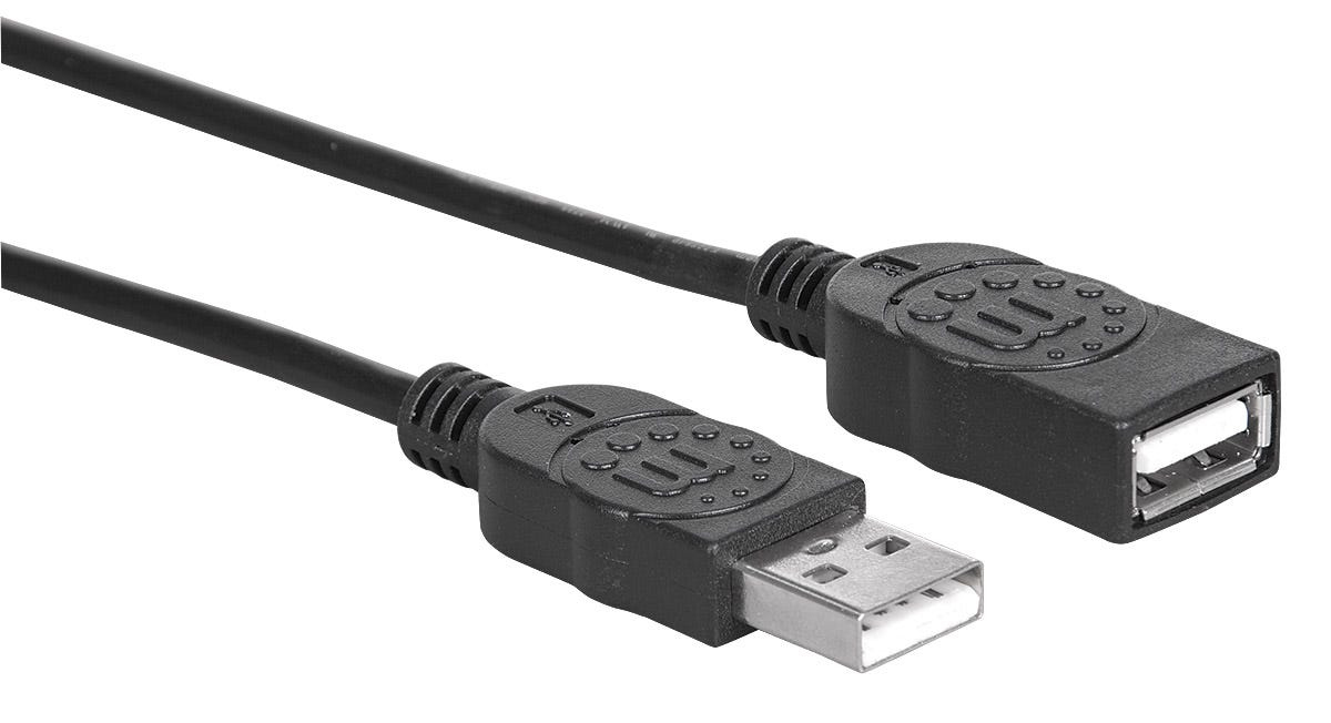 308519 Cable USB-A V2.0 Ext. 0.9M Negro