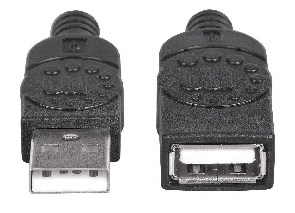 308519 Cable USB-A V2.0 Ext. 0.9M Negro