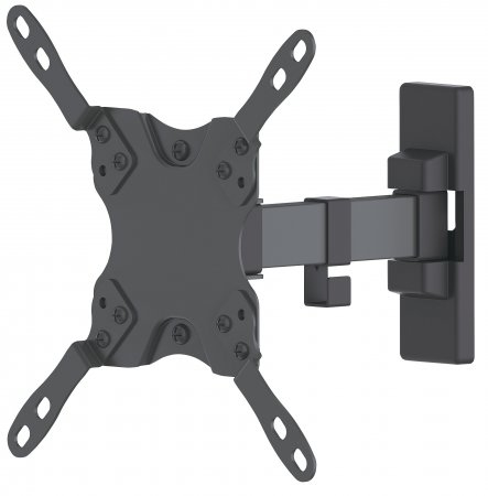 461399 Soporte para TV, de pared, movimiento articulado, pantallas planas de 13 a 43" de máximo 20 kg.Se despliega desde la pared hasta en 19 cm