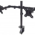 461528 Soporte universal para 2 monitores con brazos de doble articulación, Soporta monitores de 13 a 32" de hasta 8 kg