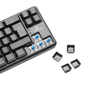 Teclado Gamer YEYIAN YTM-28210B AKIL S3500 MECANIC Switch Azul RGB/BT