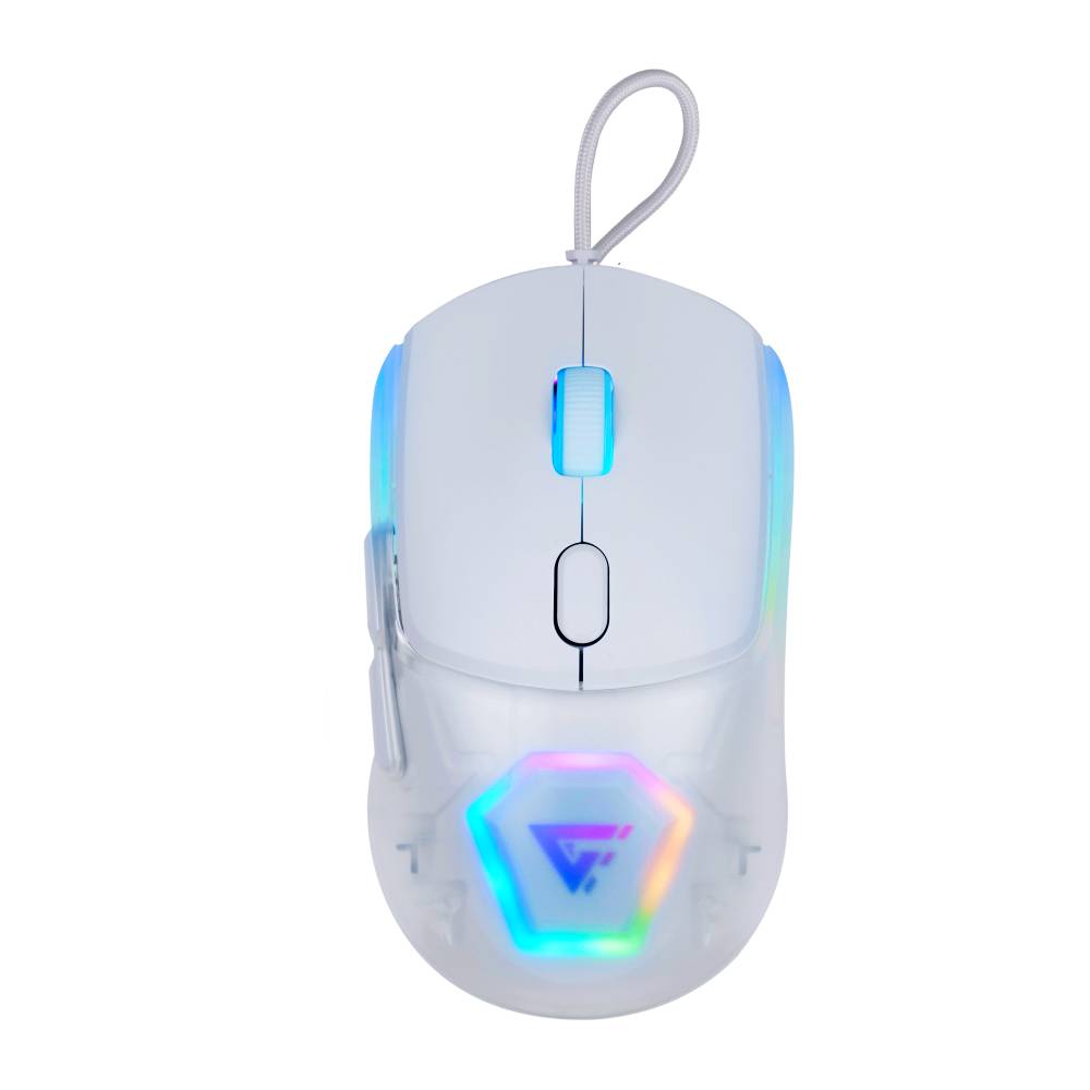 MOUSE GAME FACTOR MOG530-WH, CARCASAS INTERCAMBIABLES, PIXART 3327, 12,000 DPI, RGB, USB, BLANCO